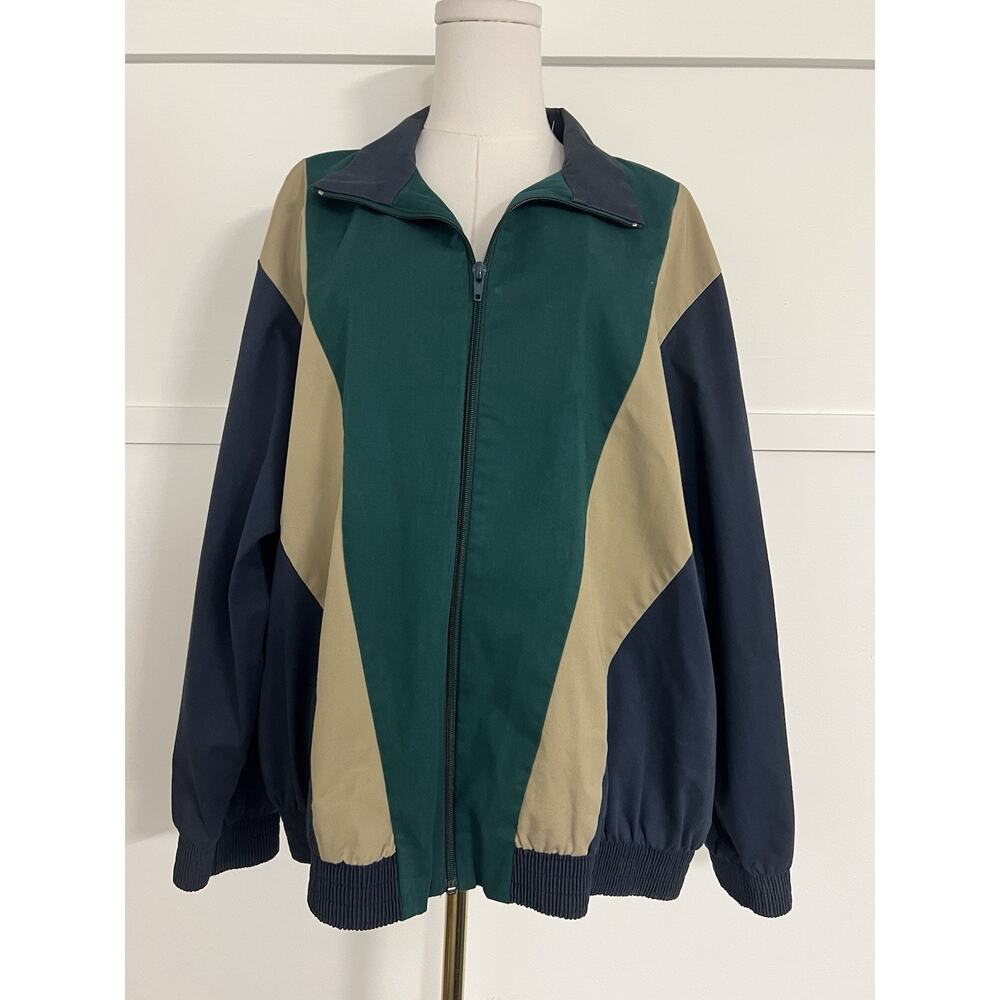 Vintage Alfred Dunner Colorblock Jacket Size 18 90s Streetwear USA Retro